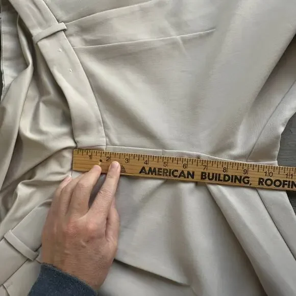 Abercrombie & Fitch Maternity Sloane Tailored Pants Oatmeal Cream 14L - Picture 13 of 16